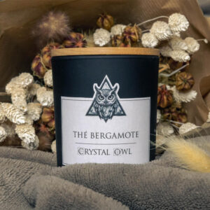 Bougie "Thé Bergamote" de la marque Crystal Owl.